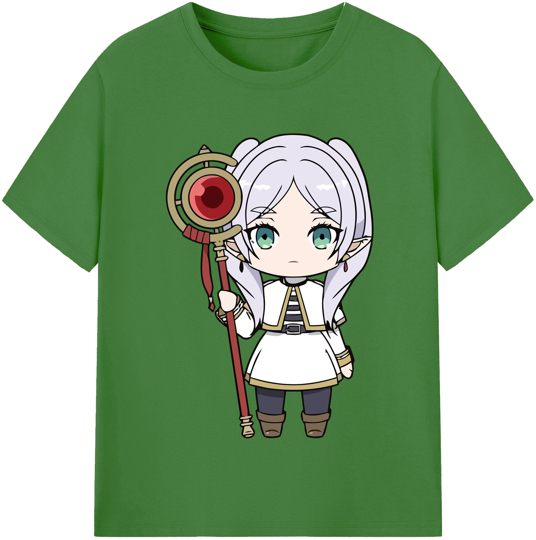 （画像用） 葬送のフリーレン Frieren レディースカジュアルプリントTシャツ（綿100％）